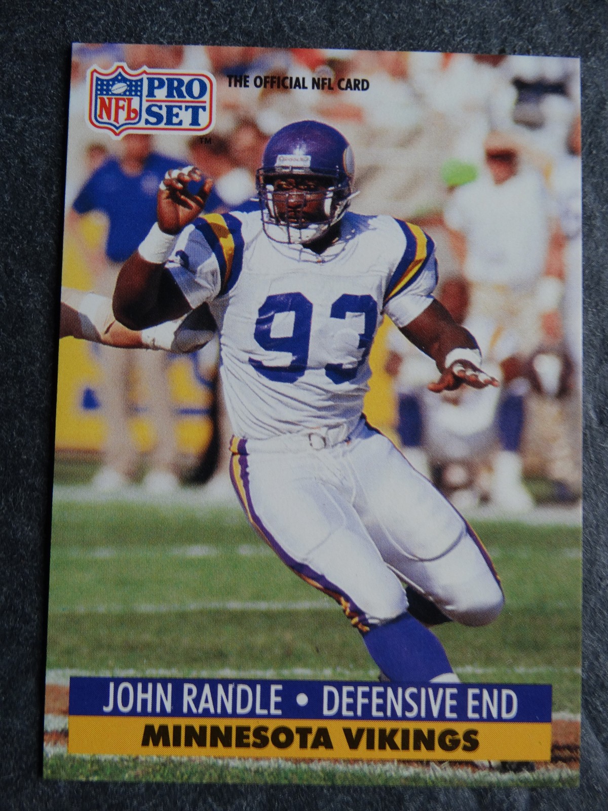 1991 Pro Set Update#835 John Randle Vikings RC Hall of Fame Rookie Football Card