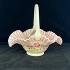 Fenton-Rosalene Hand painted Basket Signed 5938-RW 743/2500