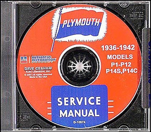 Plymouth Cd Shop Handbuch 1936 1937 1938 1939 1940 1941 1942 Reparaturdienst-image