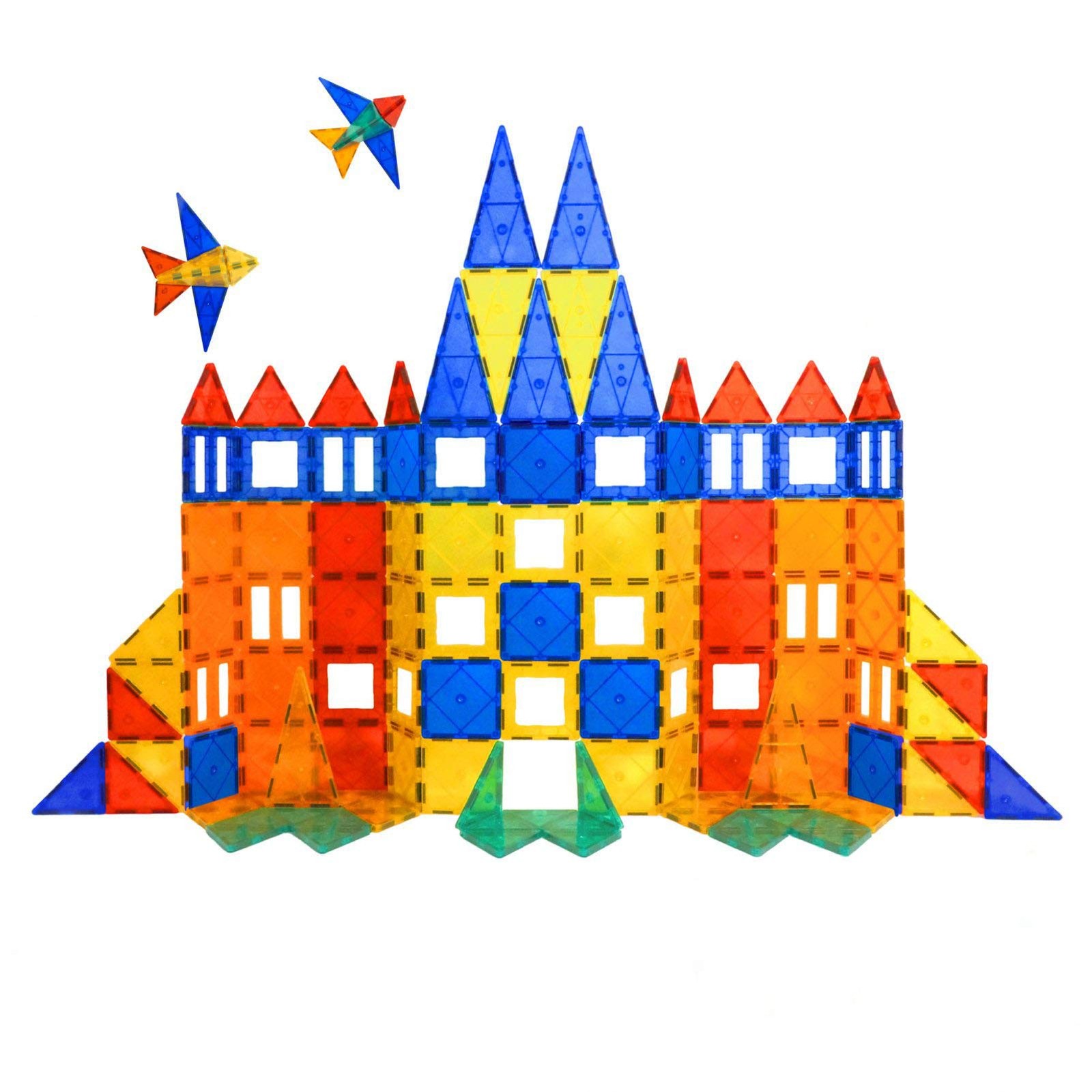 TILES 100Piece Magnetic Tiles Building Set 1000s of Creations Race Cars 3D Struc