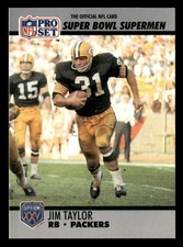 Jim Taylor 1990 Pro Set Super Bowl Supermen Card #132 Green Bay Packers