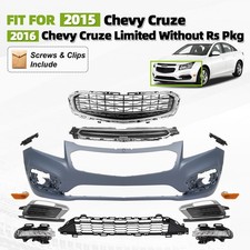 For 2015 Chevy Cruze 2016 Limited Front Bumper Cover Grille Kit W Fog Light