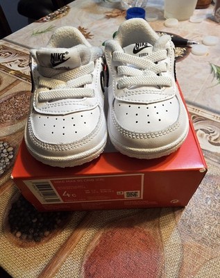 Nike Max 90 Crib (CB) White/Particle GREY Baby Shoes Size 4C