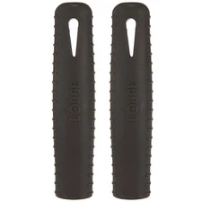 Lodge Hot Pot Skillet Handle Holder Silicone Non-Slip Pack of 2 Black