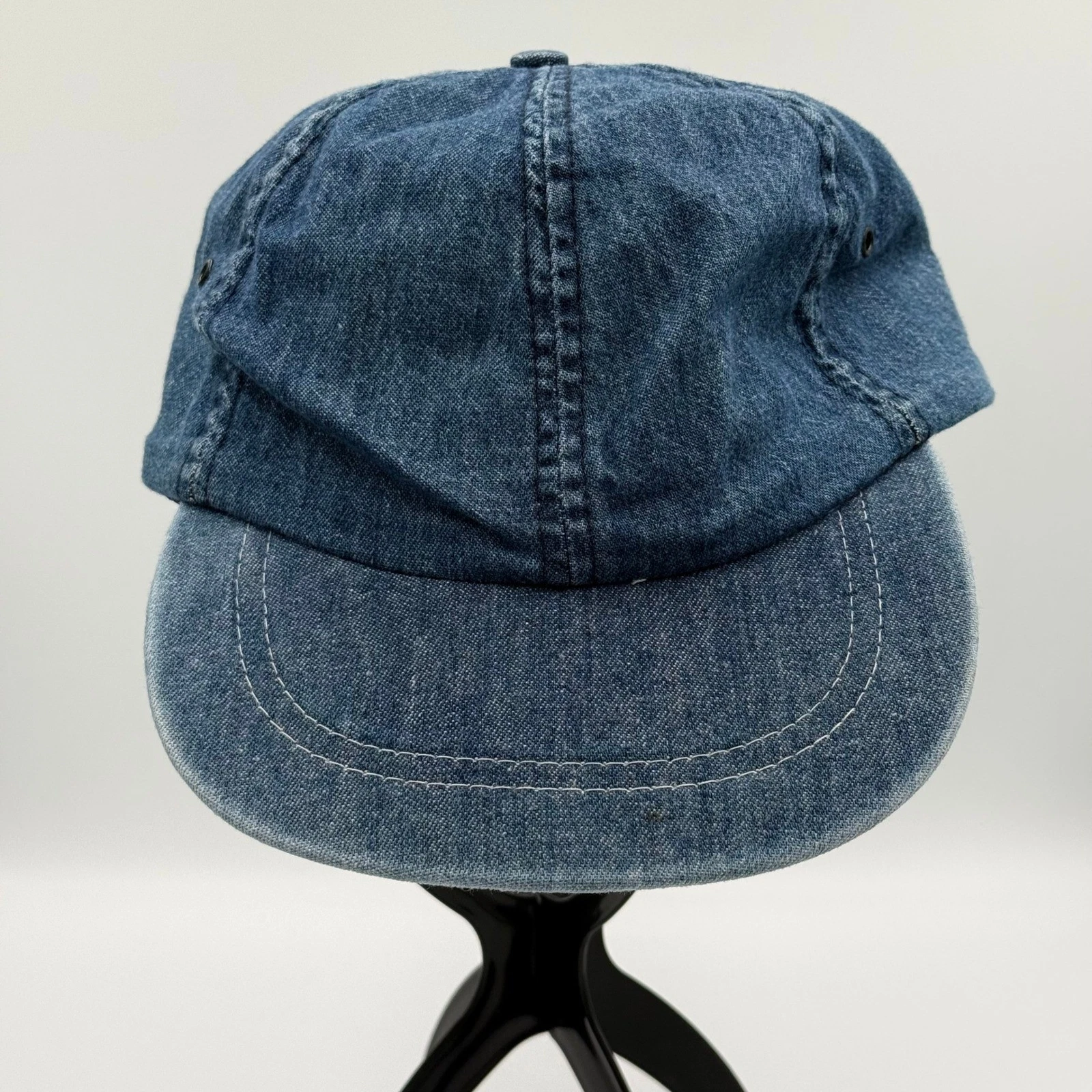 J.CREW Hat Denim Baseball Cap Mens Medium Blue Made in USA Vintage Style