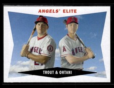 2020 Topps Archives #60CC-TO Mike Trout / Shohei Ohtani 1960 Combo Cards