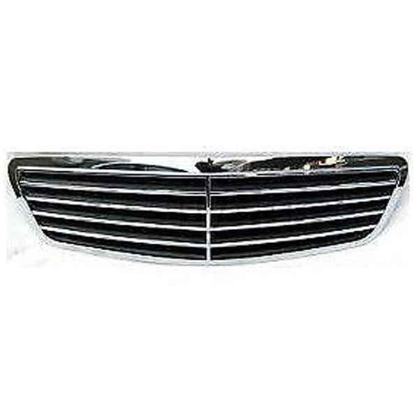 For 00-02 S-Class (w/o Collision Warning Sys) Front Grille Assembly Chrome/Black Foto 2 de 4