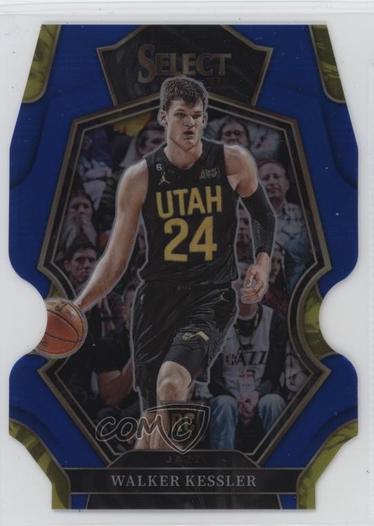 2022 Panini Select Premier Level Blue Prizm Die-Cut /249 Walker Kessler #187 3hd