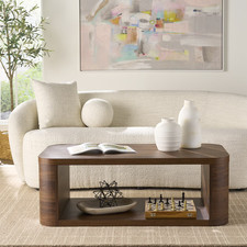 Coffee Table Modern Living Room Rounded Corners Choose Your Color