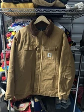 VINTAGE Carhartt J22 Quilt Lined Brown Duck Arctic Jacket