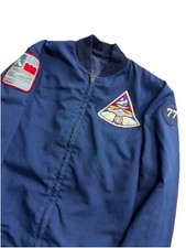 Vtg USAF Cadet A Jacket 70s Air Force Blue 1970s Bomber 22 Squadron Raptors