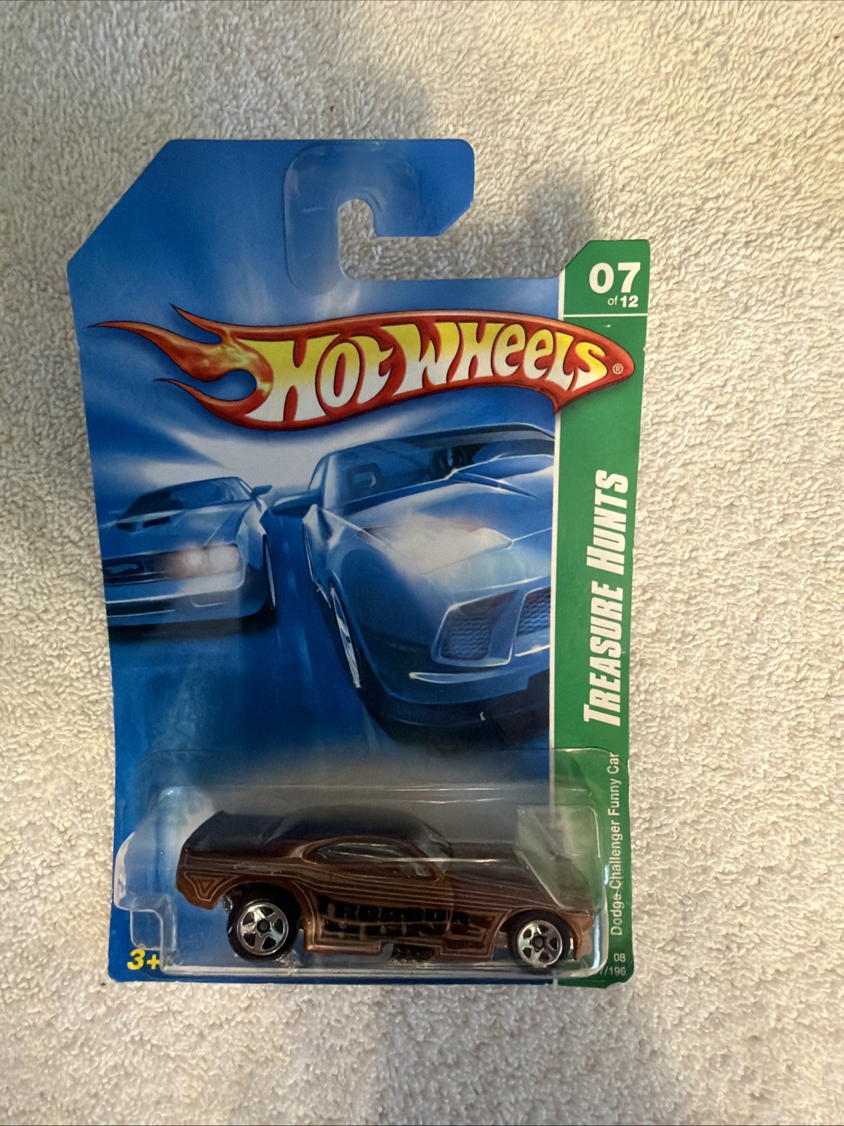 Hot Wheels 2008 Treasure Hunt DODGE CHALLENGER FUNNY CAR W/real riders