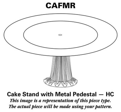 Noritake Crestwood Cobalt Platinum 4''-5'' Metal Pedestal Cake Stand HC 4049469