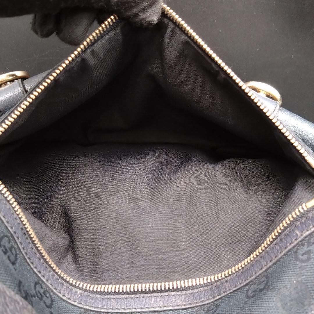 GUCCI GG Pattern Canvas Tote Bag 146247 A4 Size Black From Japan Authentic thumbnail 11