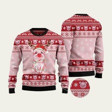 Lovely Pig Santa Ugly Christmas Sweater