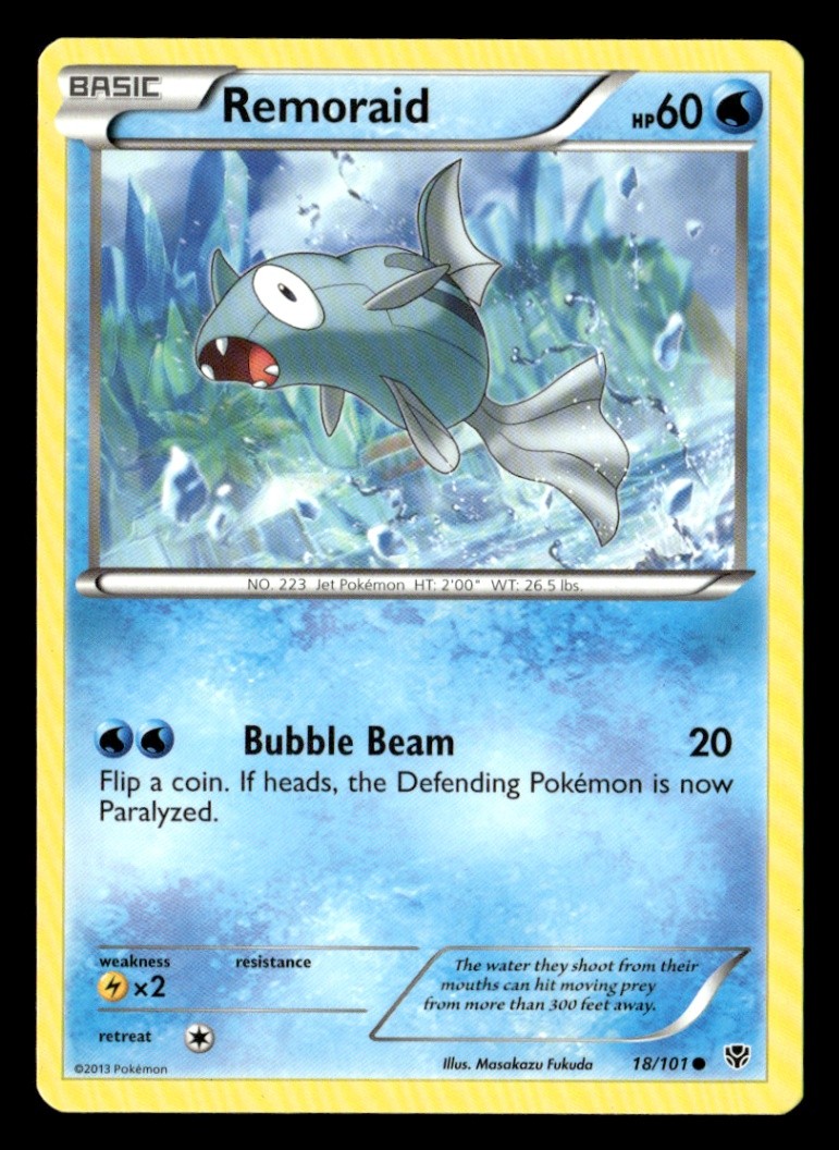 Remoraid Common Normal Plasma Blast 18/101 LP Pokémon TCG