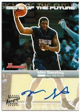 2003-04 Bowman Rookies & Stars Mike Sweetney #SFA-MS Signs of the Future Auto RC