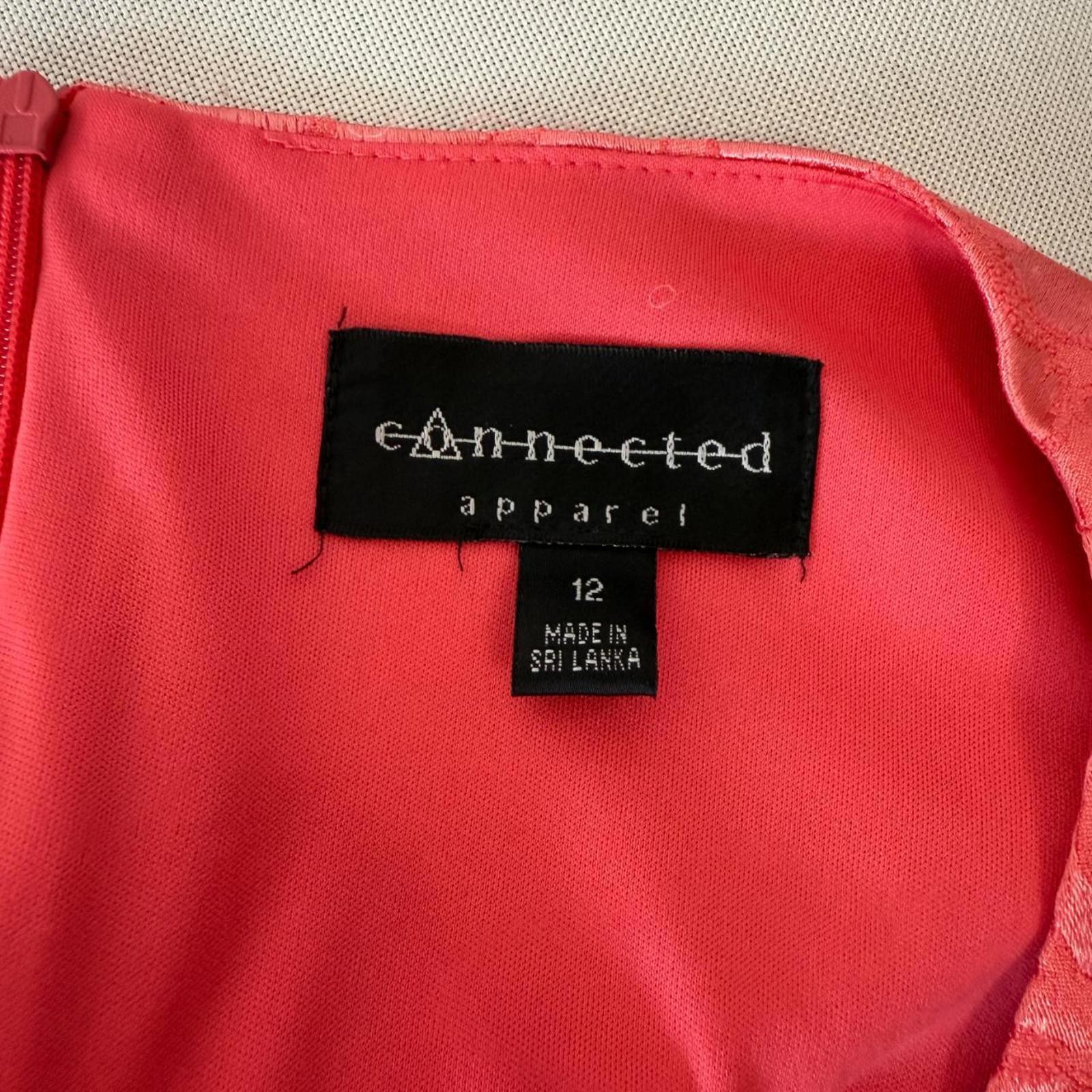 Connected Apparel Pink Patterned Cutout Dress Wom… - image 4