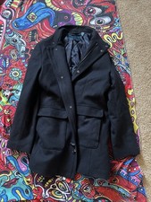 vintage perry ellis womens trench overcoat si...
