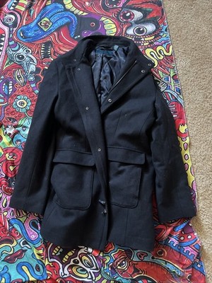 vintage perry ellis womens trench overcoat size L/G 