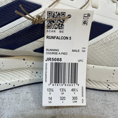 Size 14 - Adidas Runfalcon 5 White Dark Blue Speckled for  display picture 3
