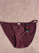 Vintage Joe Boxer String Bikini Panties Burgundy  SZ XL NWT