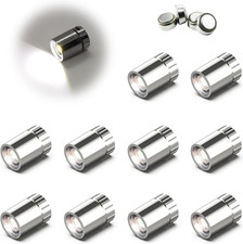 10 Pack Small Spotlight Battery Operated LED Lights Cool White
