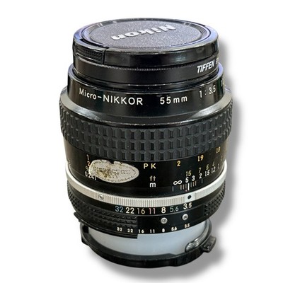   Nikon Micro Nikkor 55mm f/3.5 Macro Lens AI MF Clean Glass Sharp