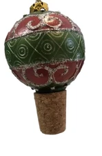 Christmas Ornament Wine Bottle Stopper Festive Barware