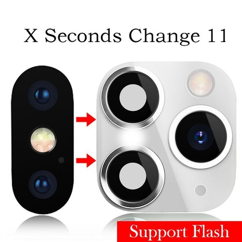 XR X to iPhone 11 Pro Max Cover Case Seconds Change Fake Camera Lens Sticker - 第 3/13 張圖片