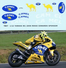 1/12 Decals for Yamaha M1 2006 Rossi CAMEL BIKE FIGURE TBD7