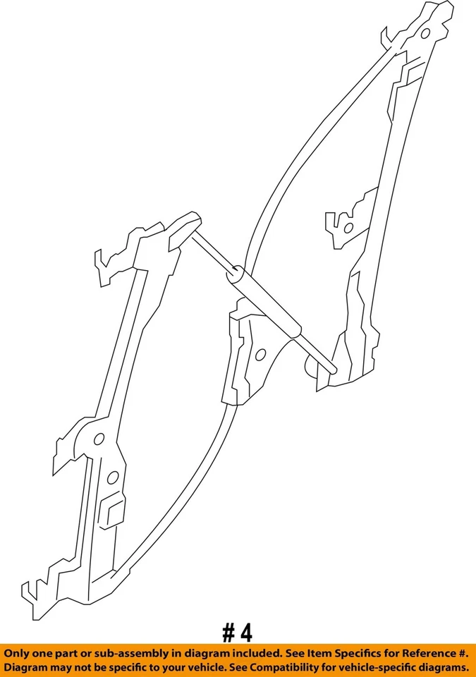 Regulador de ventana delantero izquierdo OEM 2011 2012 Nissan Altima Sedán Foto 4 de 4