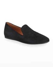 Tory Burch Women's Ruby Smoking Slippers Black Suede Women's - Size 8.5