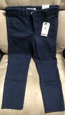 Beverly Hills Polo Club Boys Size 6 Navy Blue Khakis Classic Straight Pants