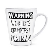 Warnung World's Grumpiest Postbote 341Ml Latte Becher Tasse Toll Best Lustig