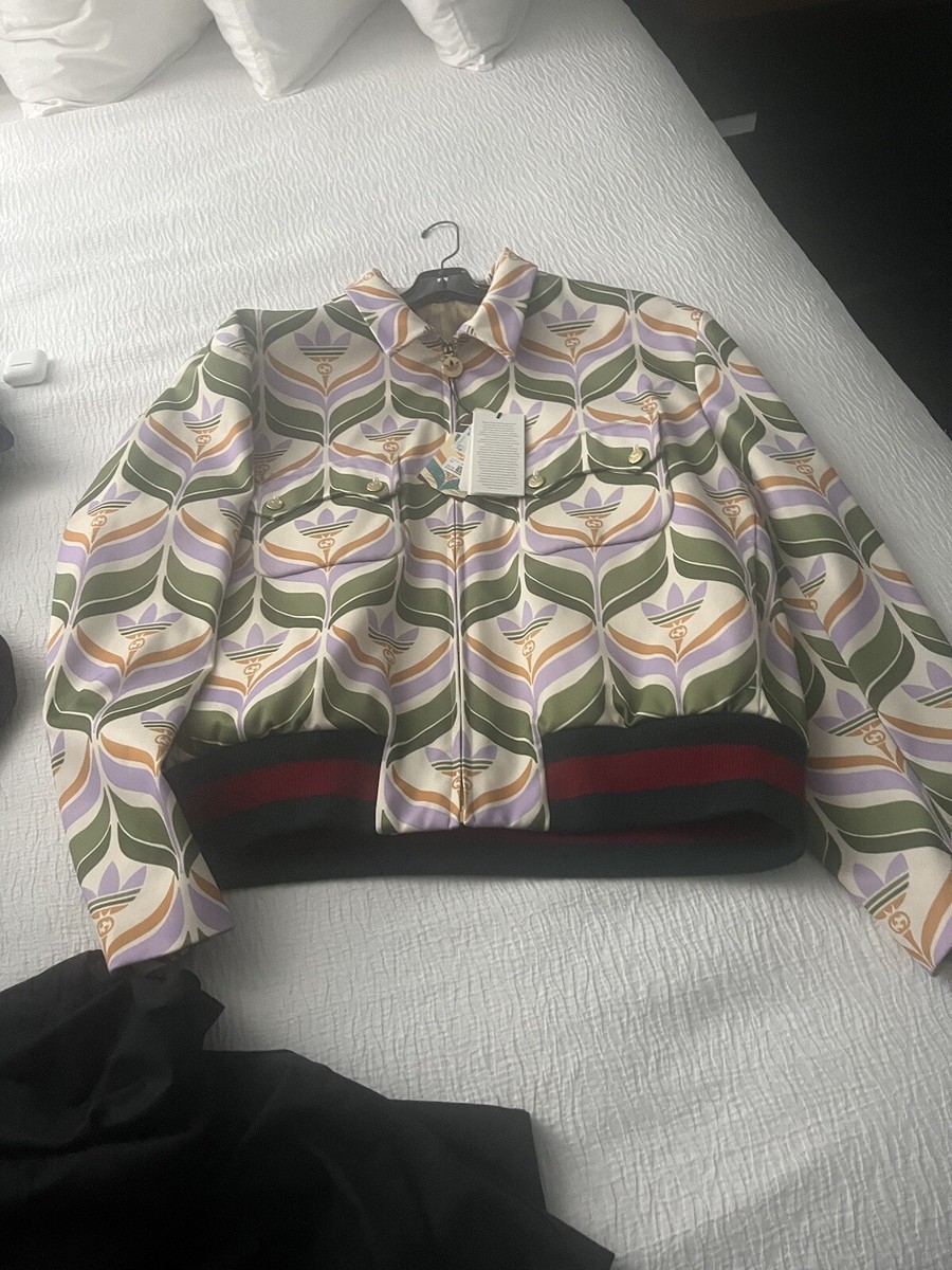 Gucci x adidas Trefoil Print Jacket Size 56 Xxl | eBay Gucci x adidas Trefoil Print Jacket Size 56 Xxl | eBay