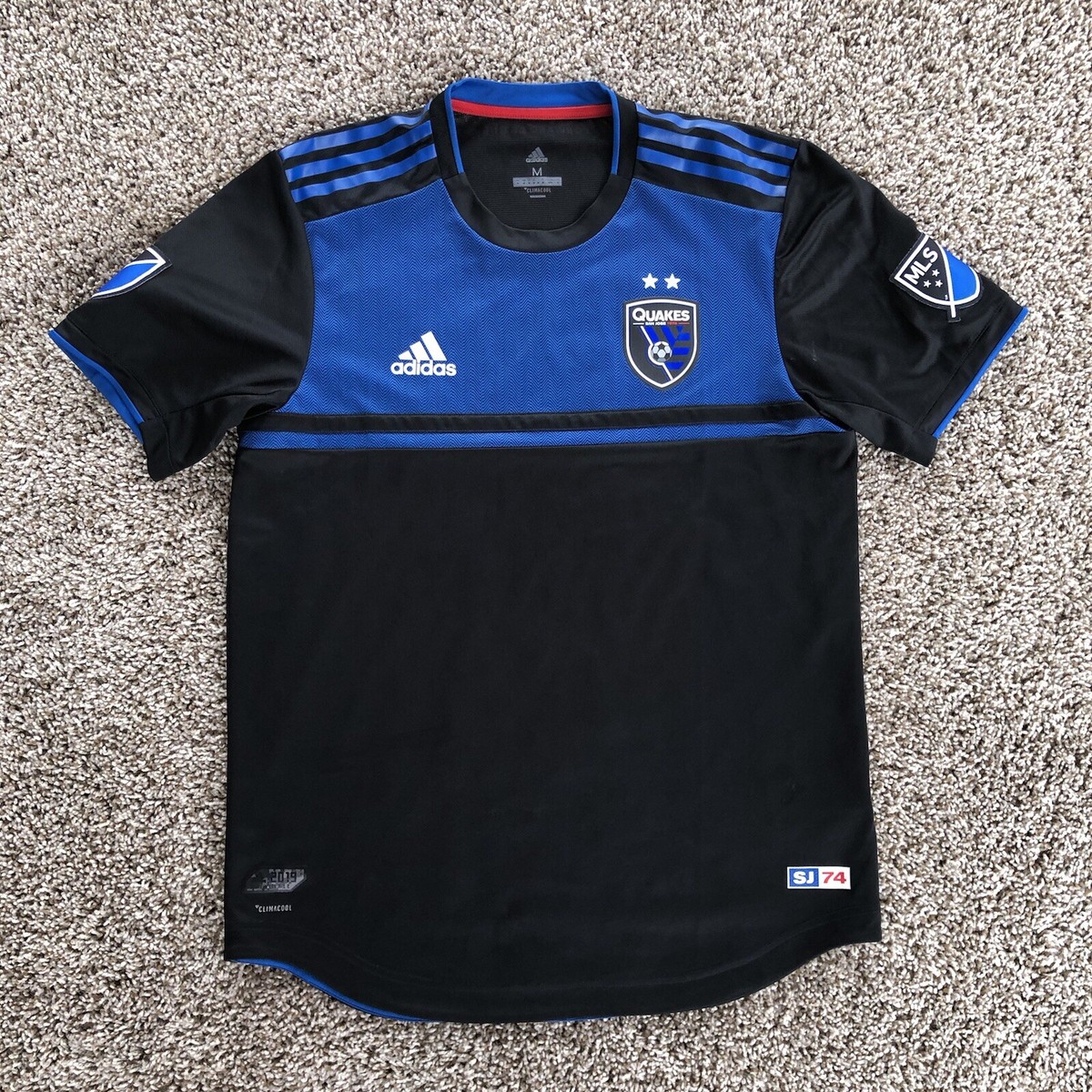 Adidas San Jose Earthquakes Authentic MLS Official Soccer Jersey