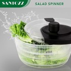 Santozz Rotary Salad Spinner with Bowl 4.2Qt, Lettuce Dryer, Vegetable Washer — photo 3