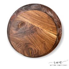 Personalized Charcuterie/Cutting Board - Dark Walnut - Epoxy Resin