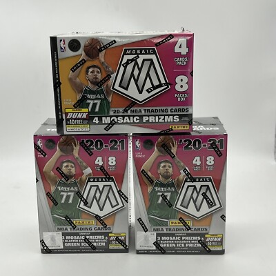 2020-21 Panini Mosaic Basketball 3 Sealed Blaster Boxes Fanatics Exclusive