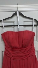 Bridesmaid - David's bridal strapless coral pink dress size 4