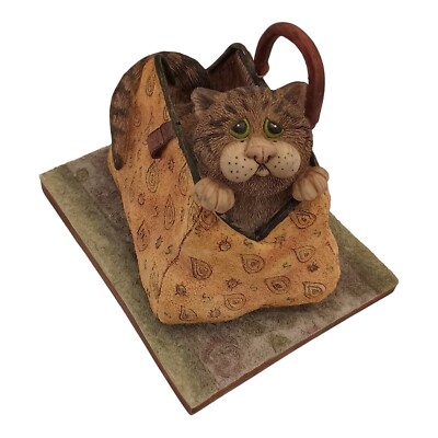 Comic & Curious Cats In the Bag Figurine Collectible by Linda Jane Smith 115694
