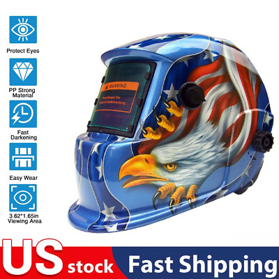 Large Viewing True Color Solar Powered Auto Darkening Welding Helmet Welder Mask