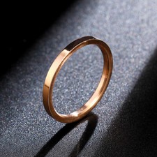 18K Rose Gold High Polished Bands 2mm Womens ...