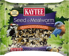 Kaytee Wild Bird Seed  Mealworm Seed Cake Food for Bluebirds, Chickadees, Woodp