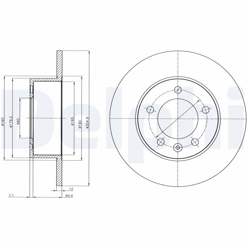 Disque de frein DELPHI BG4320 ventilé haute résistance NV400
