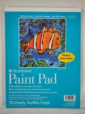 Strathmore 100 Series Youth Kids Paint Pad, 9x12, 20 Sheets, watercolor pad