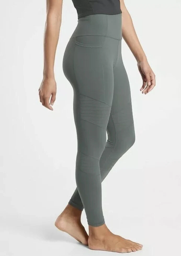 ATHLETA Inclination Moto Tight Pant Bali Green Size XS #490560