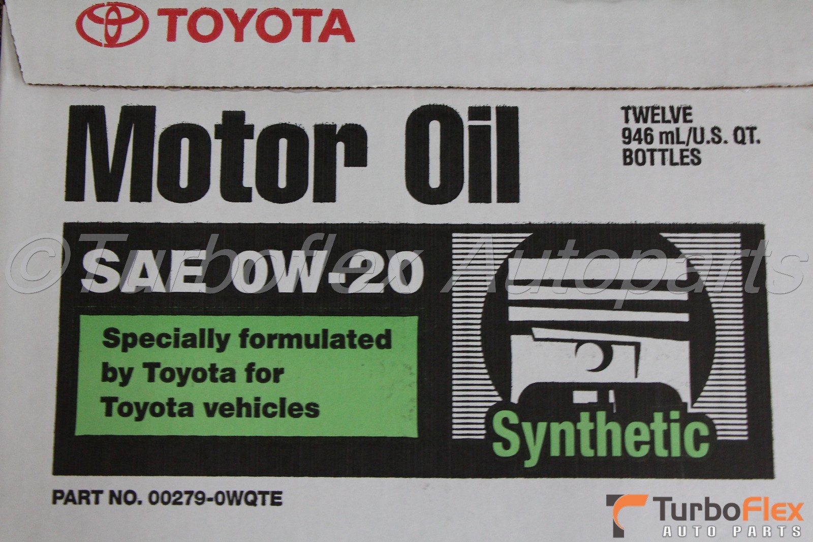 Toyota Synthetic Motor Oil SAE 0W-20 Case of 12 Quarts  00279-0WQTE