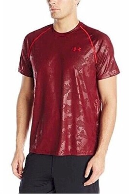 Under Armour Men's Tech Patterned Novelty Shiny Shorts Sleeve Tee